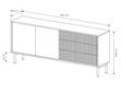 Kommode mit Türen und Schubladen 187 Gradimento Eiche Cremona