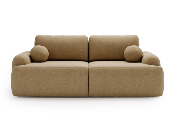 Sofa mit Schlaffunktion und Bettkasten Aurio Hellbraun