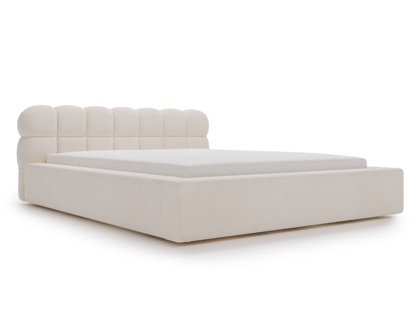 Polsterbett mit Bettkasten und Lattenrost 160x200 Plaza Creme