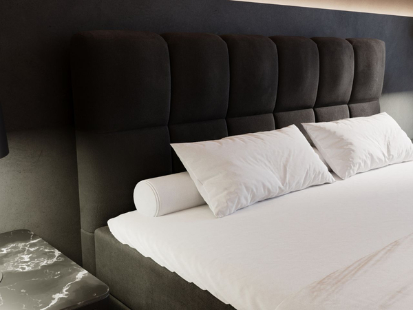 Boxspringbett mit Bettkasten 200x200 Alicante Schwarz