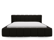 Polsterbett mit Bettkasten und Lattenrost 160x200 Alicante Boucle Schwarz