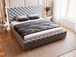 Polsterbett mit Bettkasten und Lattenrost 180x200 Astra Hellgrau