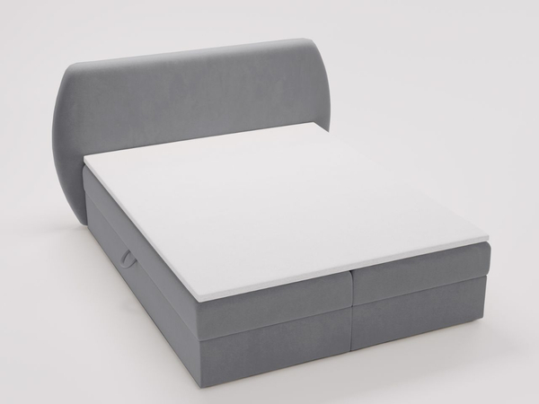 Boxspringbett mit Bettkasten 160x200 Bogota Dunkelgrau