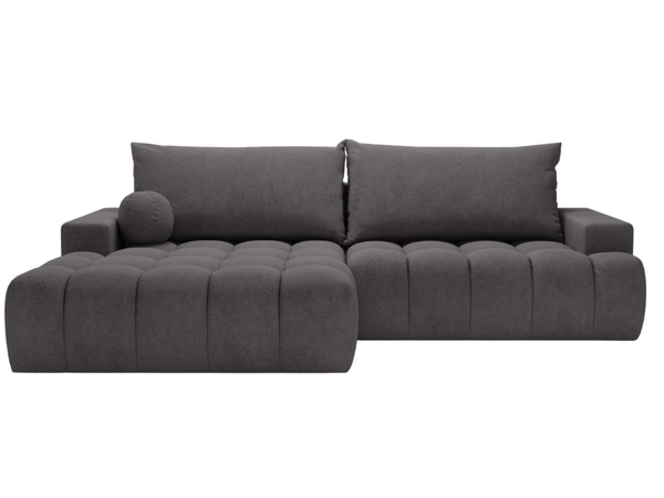Ecksofa L-Form mit Schlaffunktion und Bettkasten Havi Links Graphit