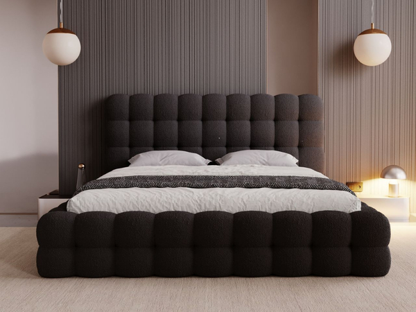 Polsterbett mit Bettkasten und Lattenrost 120x200 Twist Schwarz
