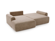 Ecksofa L-Form mit Schlaffunktion und Bettkasten Savana Links Dunkelbeige