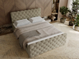 Boxspringbett mit Bettkasten 180x200 Lunaris Hellbraun
