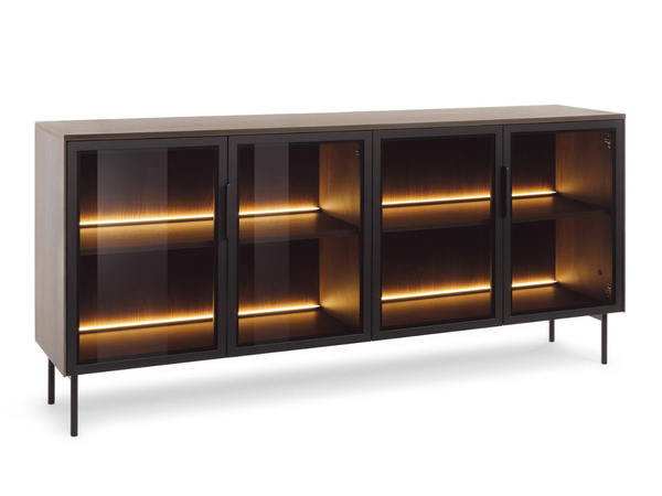Kommode mit vier Türen Lumina Eiche Dunin