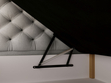 Boxspringbett mit Bettkasten 180x200 Bergamo Hellgrau