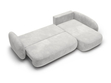 Ecksofa mit Schlaffunktion und Bettkasten Rechts Carino Hellgrau
