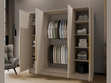 Kleiderschrank 200 cm Perugia Kaschmir mit goldenen Griffen