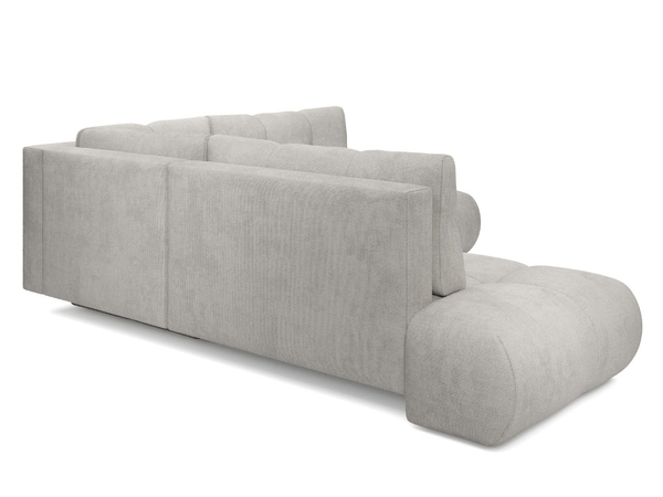 Ecksofa mit Schlaffunktion und Bettkasten Links Kair Hellgrau