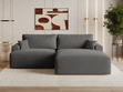 Ecksofa L-Form mit Schlaffunktion und Bettkasten Serene Rechts Dunkelgrau