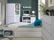 Kleiderschrank mit Drehtüren und Kleiderstange 80 Arcadia Weiß 