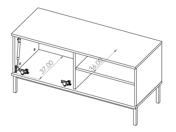TV-Lowboard mit Türen 100 cm Soroko Schwarz