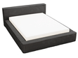 Polsterbett mit Bettkasten und Lattenrost 180x200 Lago Schwarz
