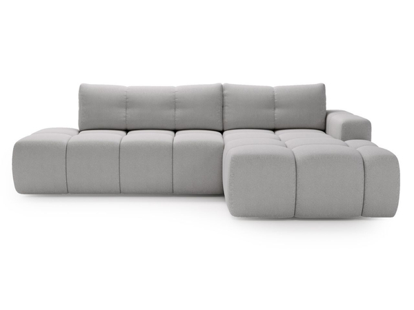 Ecksofa L-Form Rechts mit Schlaffunktion und Bettkasten Montero Grau