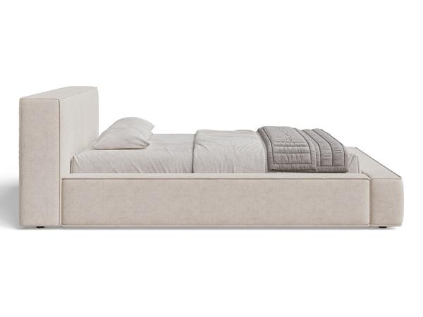 Polsterbett mit Bettkasten und Lattenrost 140x200 Mali Beige