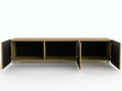 Set mit zwei TV-Lowboard mit Türen 150 cm Kioto Artisan Eiche