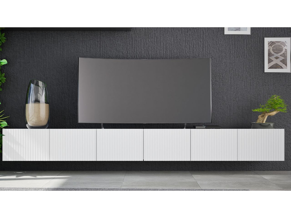 Set mit zwei TV-Lowboard mit Türen 150 cm Kioto Weiß matt
