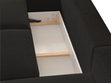 Ecksofa L-Form mit Schlaffunktion und Bettkasten Avelin Links Schwarz