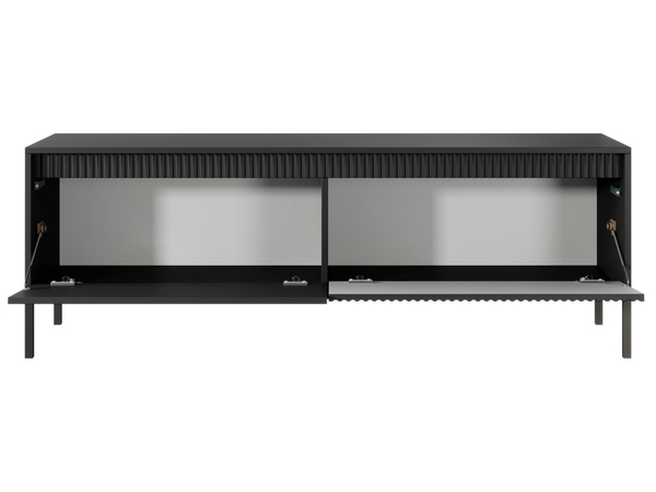 TV-Lowboard mit Türen 153 cm Sorano Schwarz