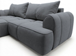 Ecksofa L-Form Links mit Schlaffunktion und Bettkasten Bonno Dunkelgrau