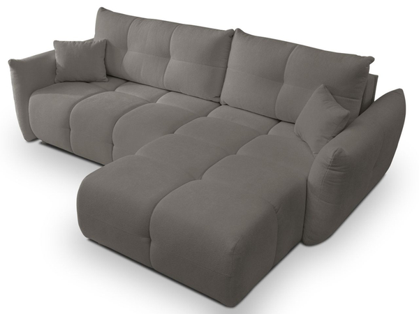 Ecksofa L-Form mit Schlaffunktion und Bettkasten Bene Dunkelgrau