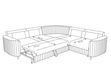 Ecksofa L-Form Links mit Schlaffunktion und Bettkasten Limon Beige