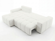 Ecksofa L-Form mit Schlaffunktion und Bettkasten Bresso Creme