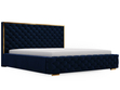 Polsterbett mit Bettkasten und Lattenrost 180x200 Wave Dunkelblau