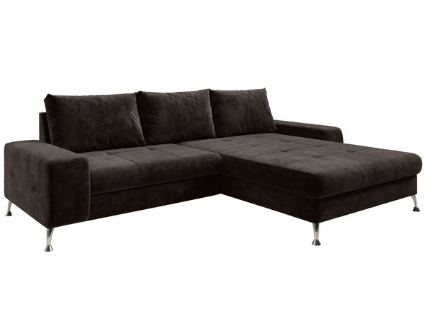 Ecksofa L-Form Rechts mit Schlaffunktion und Bettkasten Tonny Braun