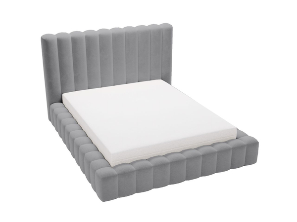 Polsterbett mit Bettkasten und Lattenrost 160x200 Rotto Grau