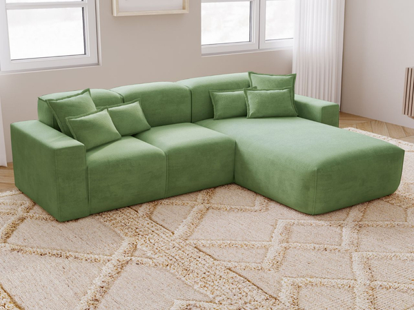 Ecksofa L-Form Rechts Moderne Ecksofa Leni Grün