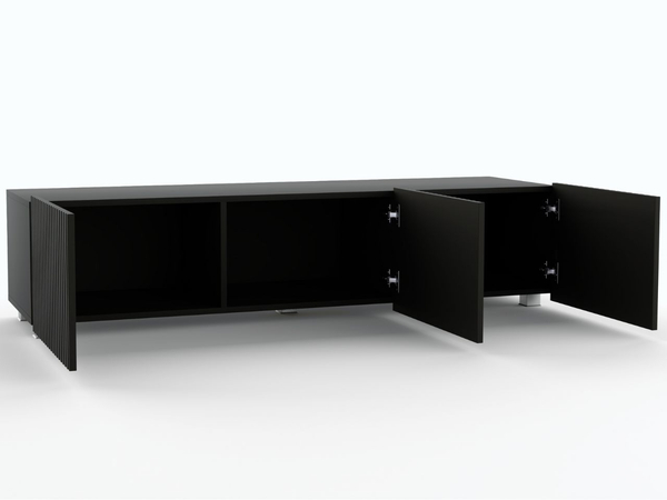 TV-Lowboard mit Türen 150 cm Kioto Schwarz matt