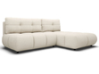Ecksofa mit Schlaffunktion und Bettkasten Rechts Milet Creme