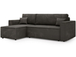 Modernes Ecksofa mit Schlaffunktion und Stauraum Prato L Dunkelgrau