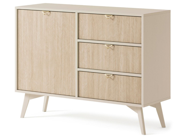 Kommode mit Türe und Schubladen Modena Beige