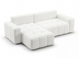 Ecksofa L-Form mit Schlaffunktion und Bettkasten Bresso Creme