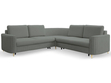 Ecksofa L-Form Links mit Schlaffunktion und Bettkasten Limon Grau