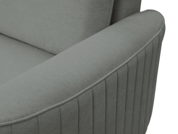 Ecksofa L-Form Rechts mit Schlaffunktion und Bettkasten Limon Grau