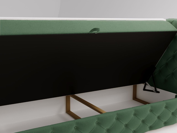 Boxspringbett mit Bettkasten 180x200 Canolo Grün