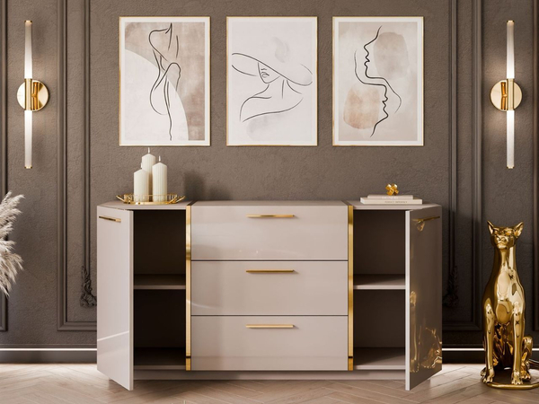 Wohnzimmer-Set im Glamour-Stil Lunelie Kaschmir