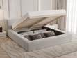 Polsterbett mit Bettkasten und Lattenrost 120x200 Mali Grau