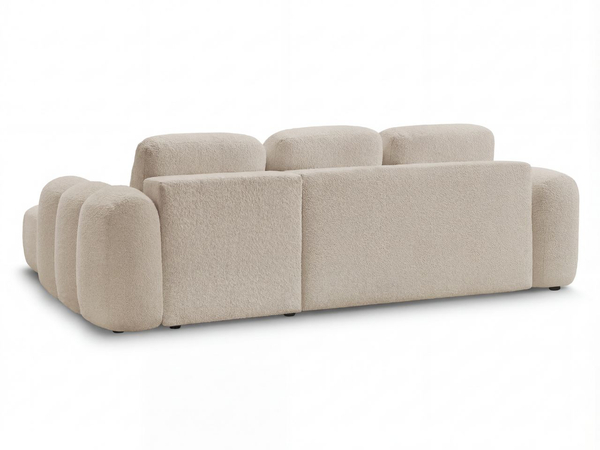 Ecksofa L-Form mit Schlaffunktion und Bettkasten Avelin Rechts Beige