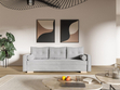 Schlafsofa mit Bettfunktion und Bettkasten Pori Grau