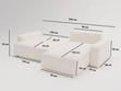 Ecksofa L-Form Links mit Schlaffunktion und Bettkasten Tazones Hellgrau