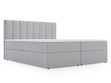 Boxspringbett mit Bettkasten 140x200 Mocca Grau