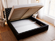 Polsterbett mit Bettkasten und Lattenrost 160x200 Astra Schwarz