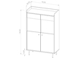 Vitrinenschrank 90 cm Vasa Braun